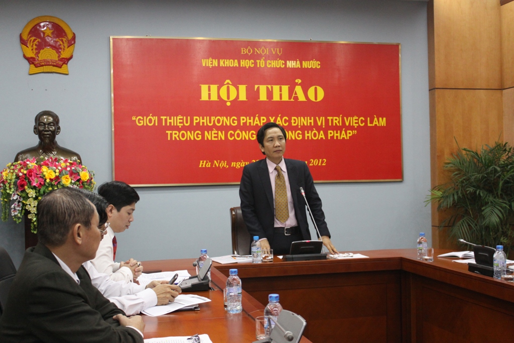 Hội thảo “Giới thiệu phương pháp xác định vị trí việc làm trong nền công vụ của Cộng hòa Pháp”